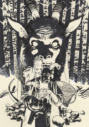 Hellboy: Krampusnacht #1 (Hughes Sketch Variant)