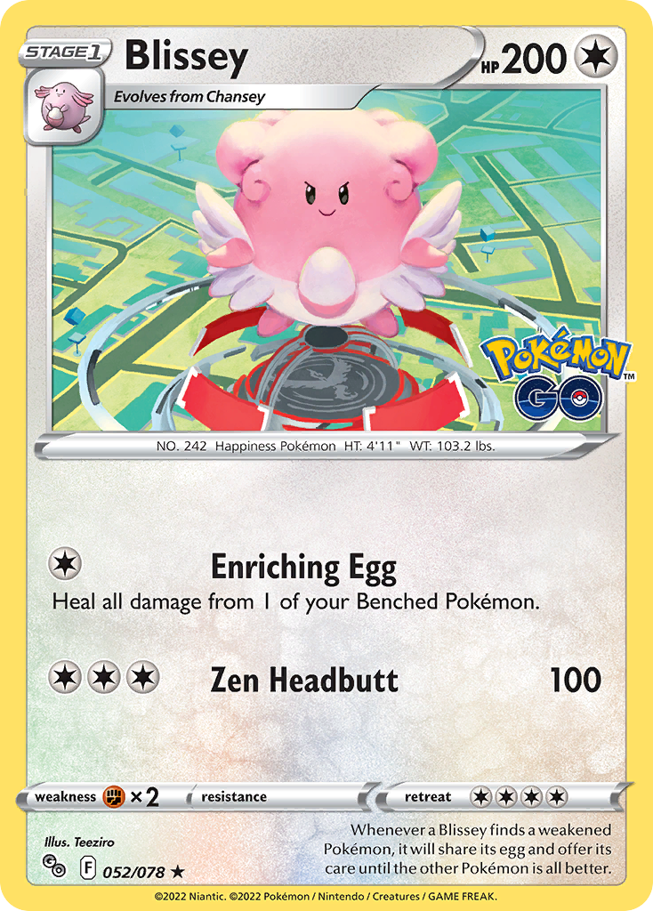 Blissey (52/78) - Pokémon GO Pokémon Card