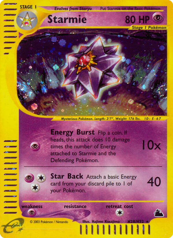 Starmie (H28) - Skyridge Pokémon Card