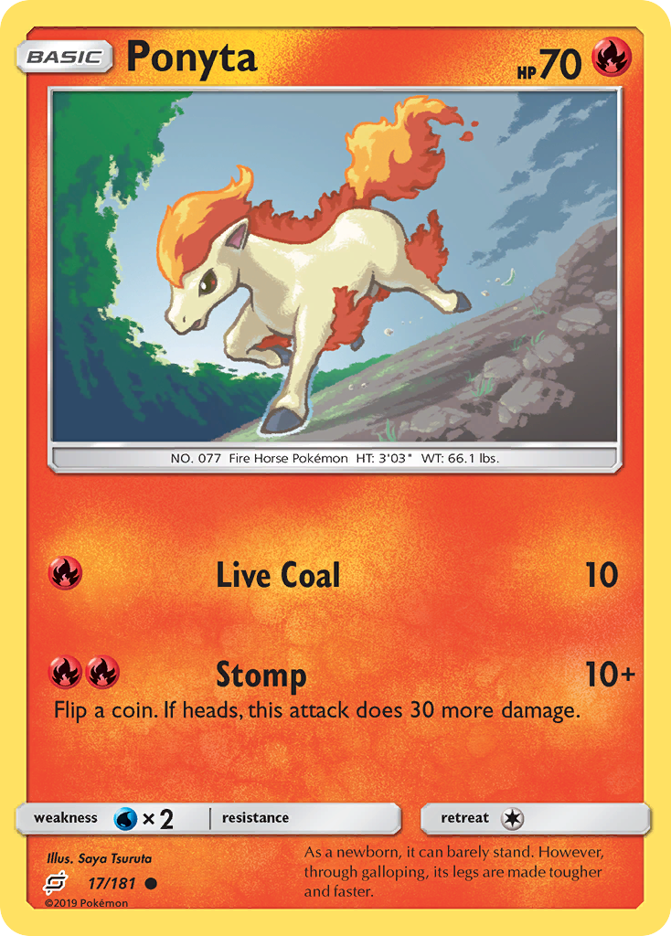 Ponyta (17/181) - Team Up Pokémon Card