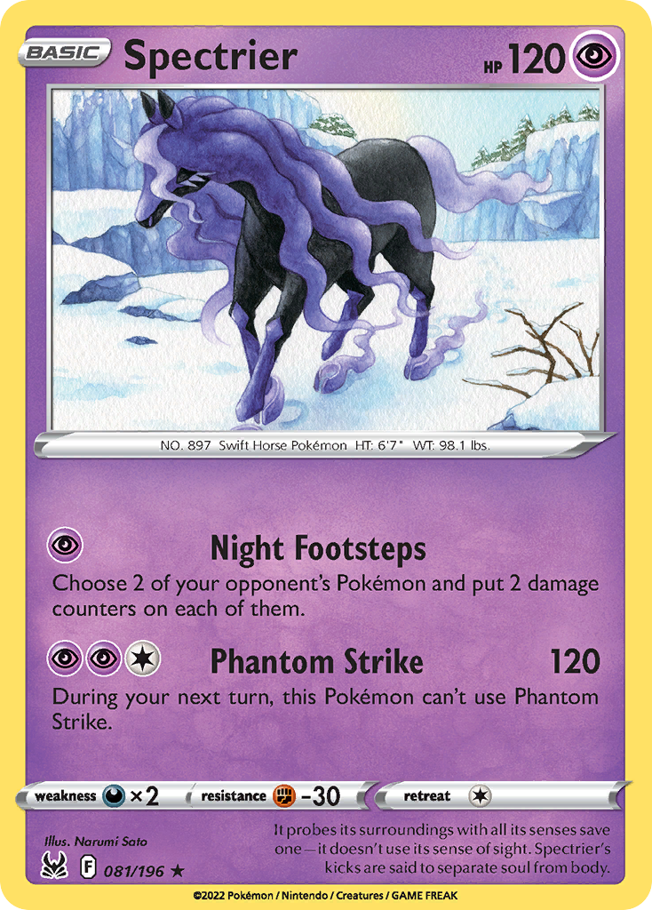 Spectrier Pokémon Card