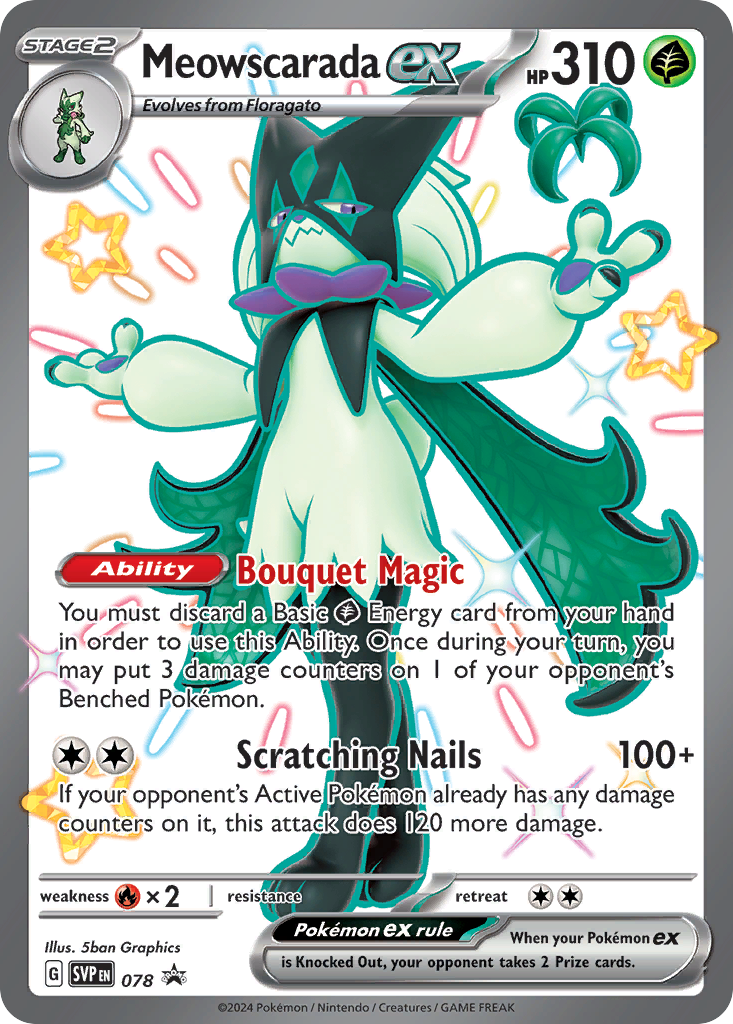 Meowscarada ex (78/148) - Scarlet & Violet Black Star Promos Pokémon Card