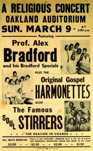 AOR-1.55 Professor Alex Bradford Oakland Auditorium	1958
