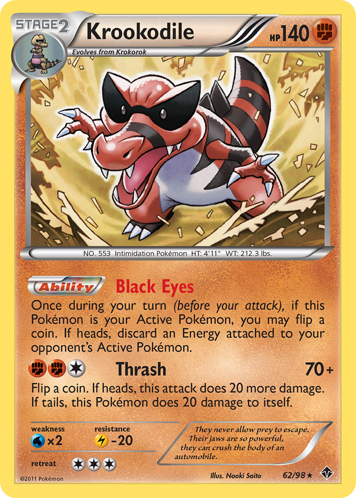 Krookodile (62/98) - Emerging Powers Pokémon Card