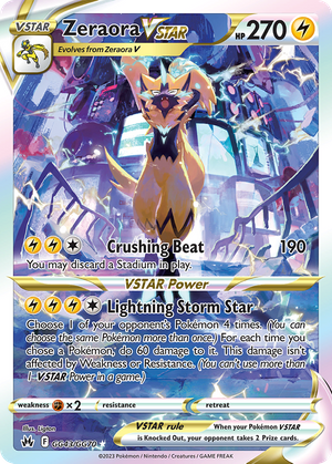 Zeraora VSTAR (GG43) - Crown Zenith Galarian Gallery