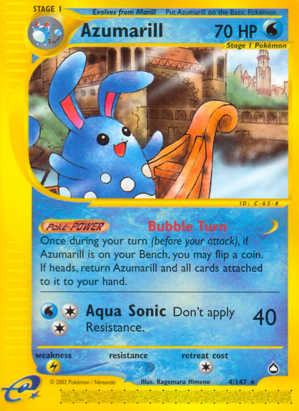 Azumarill (4/147) - Aquapolis Pokémon Card