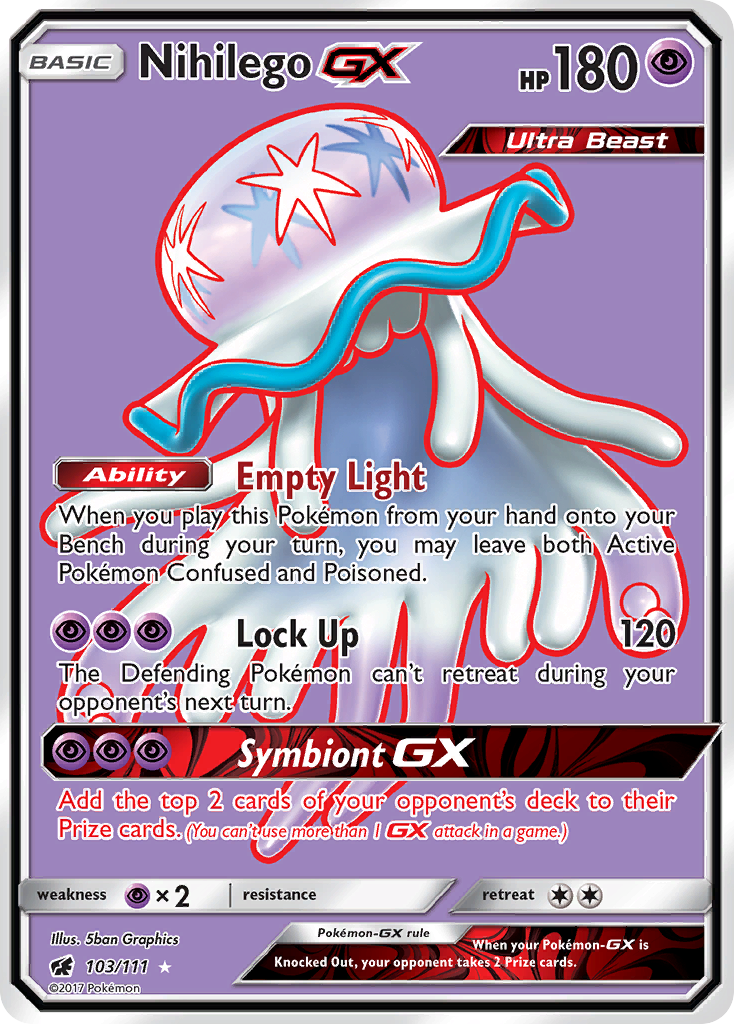 Nihilego GX (103/111) - Crimson Invasion Pokémon Card