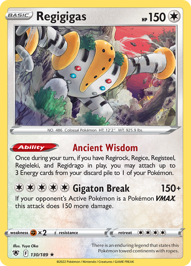 Regigigas (130/189) - Astral Radiance Pokémon Card