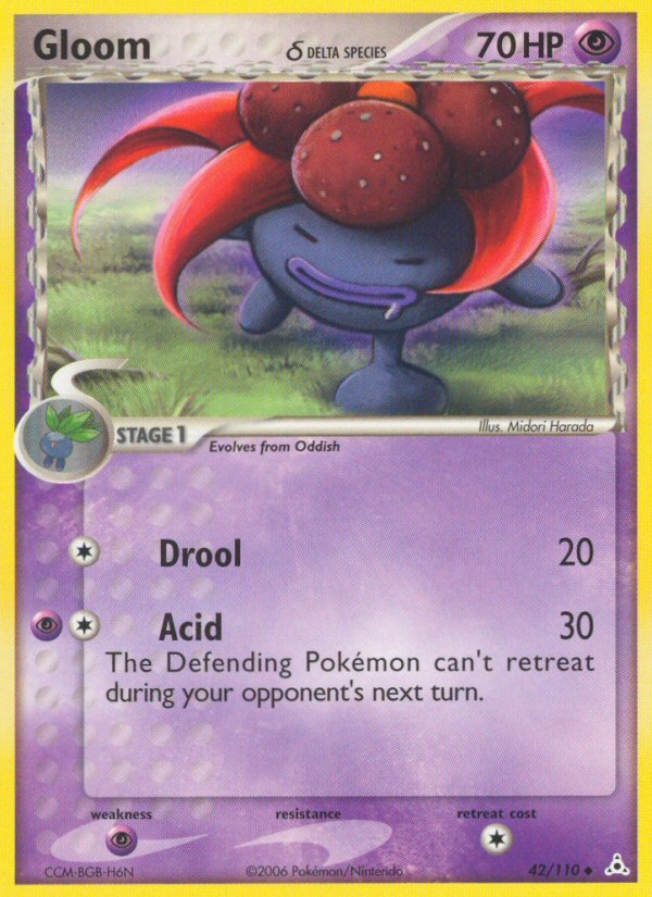 Gloom δ (42/110) - Holon Phantoms Pokémon Card