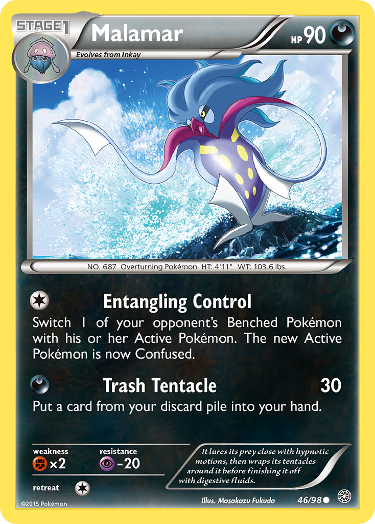 Malamar (46/98) - Ancient Origins Pokémon Card