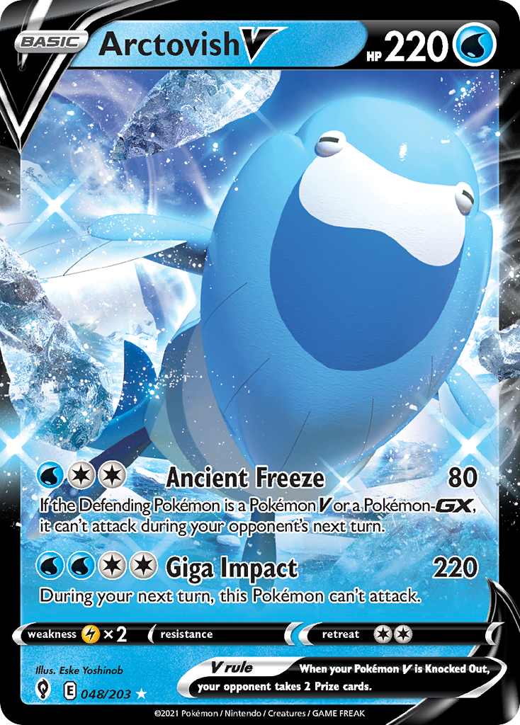 Arctovish V (48/203) - Evolving Skies Pokémon Card