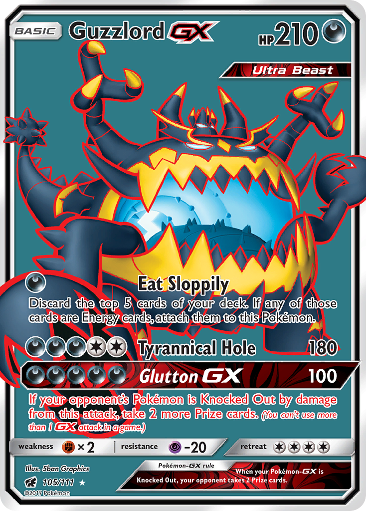 Guzzlord GX (105/111) - Crimson Invasion Pokémon Card