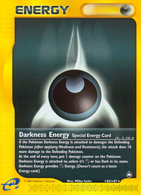 Darkness Energy (142/147) - Aquapolis Pokémon Card