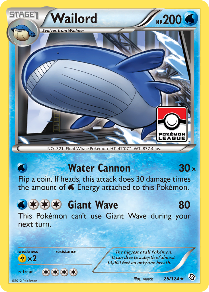 Wailord (26/124) - Dragons Exalted Pokémon Card