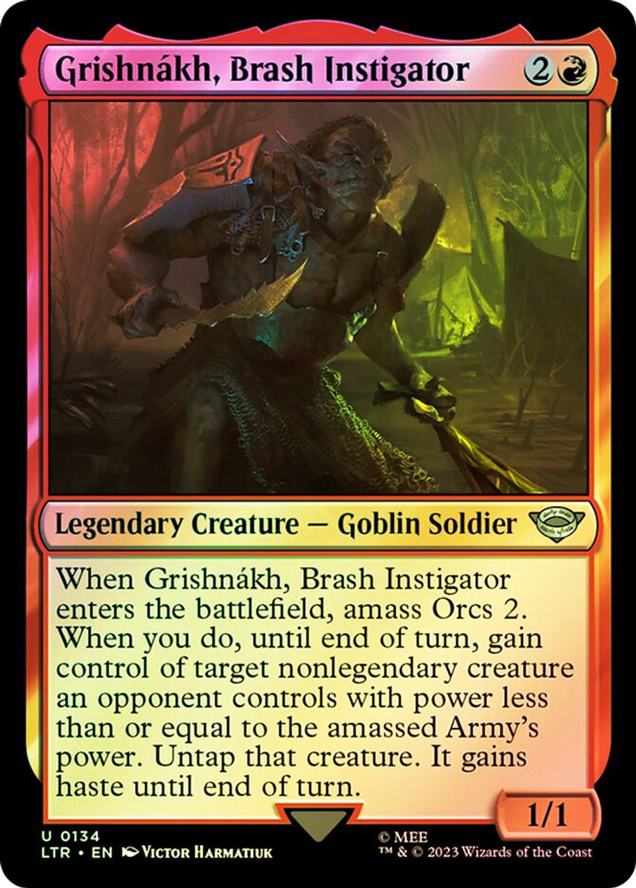 Grishnakh, Brash Instigator (The Lord of the Rings - Foil) Trading Card