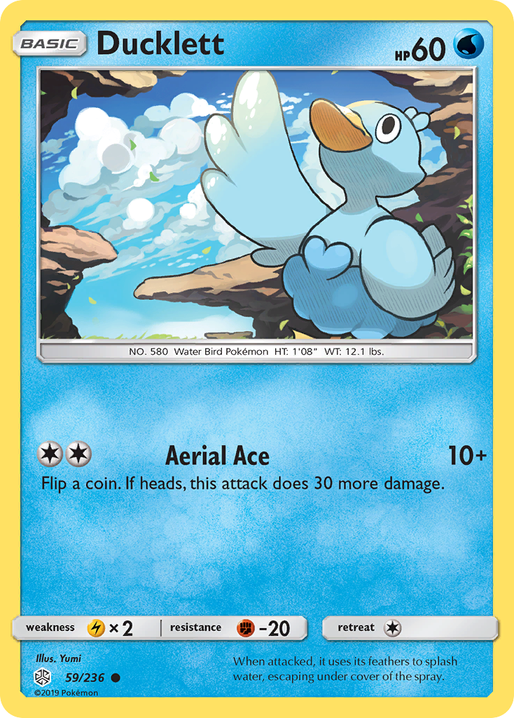 Ducklett (59/236) - Cosmic Eclipse Pokémon Card