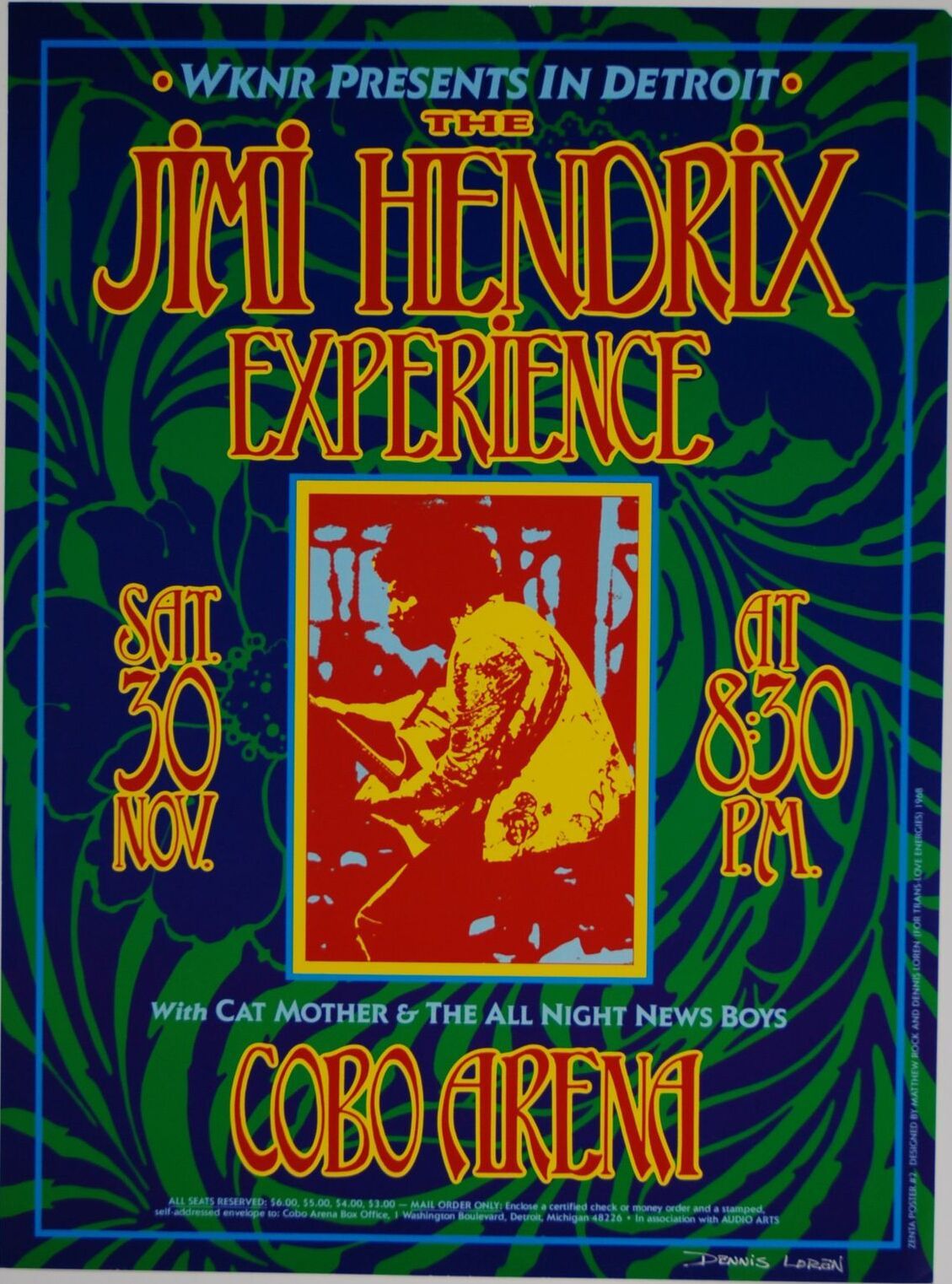1999-Cobo Arena-Jimi Hendrix Experience-RP-2 Concert Poster
