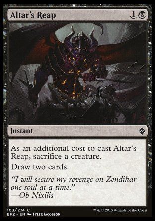 Altar's Reap (Battle for Zendikar) Trading Card