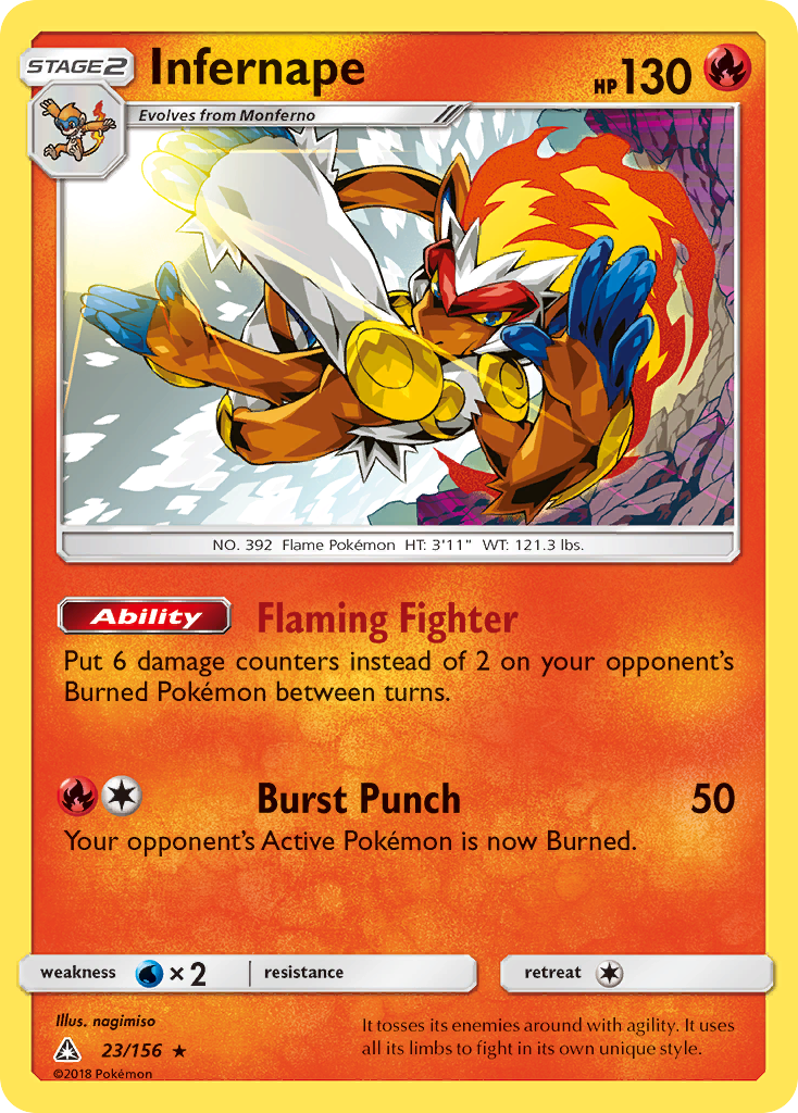 Infernape (23/156) - Ultra Prism Pokémon Card