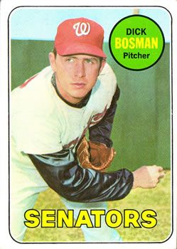 Dick Bosman 1969 Topps #607 Sports Card