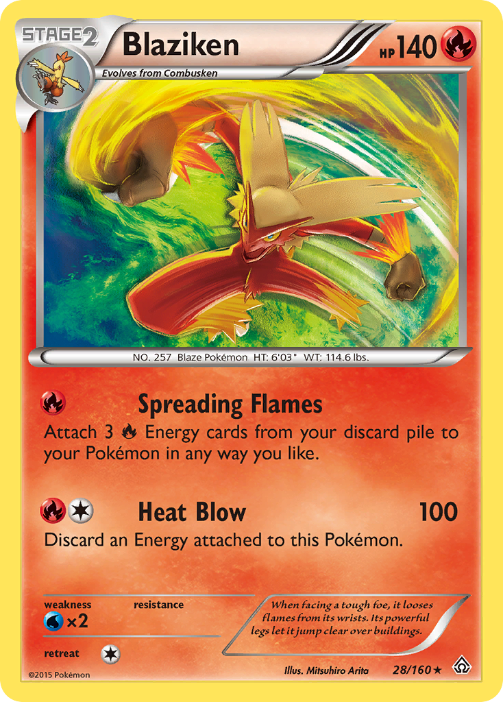 Blaziken (28/160) - Primal Clash Pokémon Card