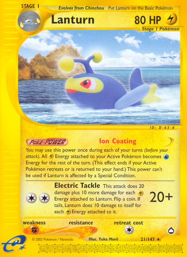 Lanturn (21/147) - Aquapolis Pokémon Card