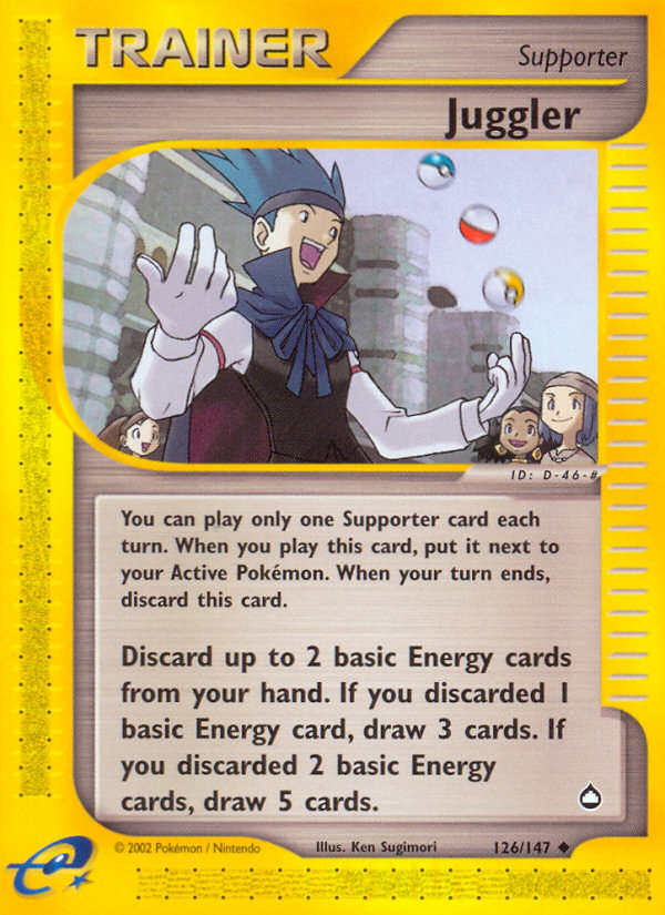 Juggler (Trainer: Supporter) (126/147) - Aquapolis Pokémon Card