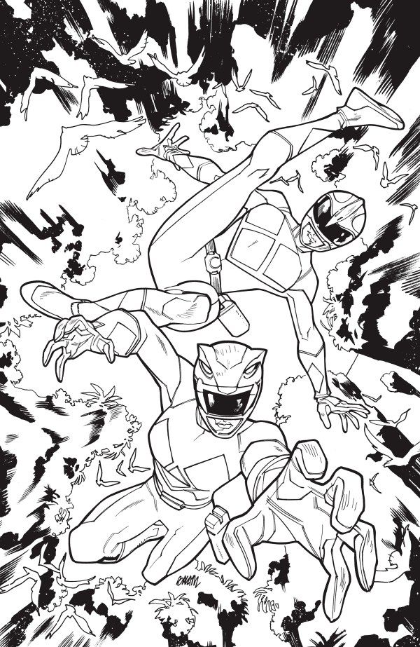 Mighty Morphin Power Rangers #3 (Cover H 1:25 Enid Balám Black & White Virgin Variant) Comic