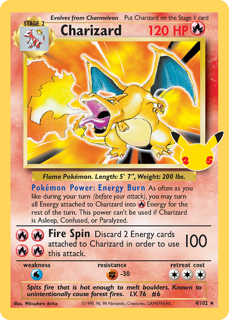 Charizard (4/25) - Celebrations: Classic Collection Pokémon Card