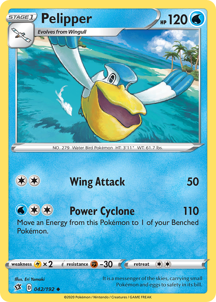 Pelipper (42/192) - Rebel Clash Pokémon Card