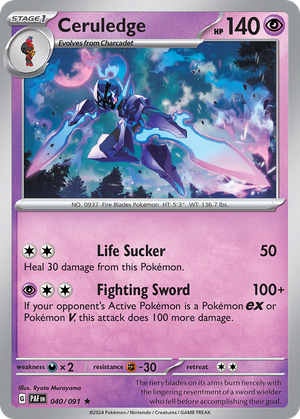 Ceruledge (40/91) - Paldean Fates (Reverse Holo)