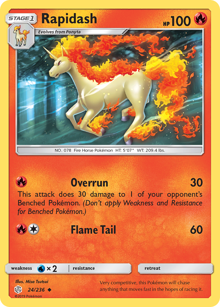 Rapidash (24/236) - Cosmic Eclipse Pokémon Card