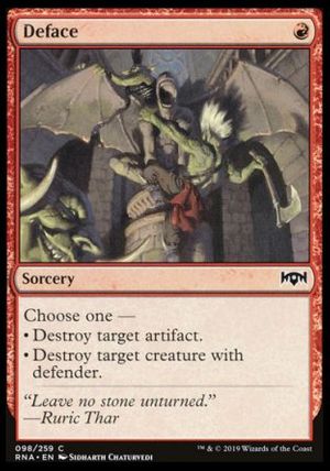 Deface (Ravnica Allegiance)