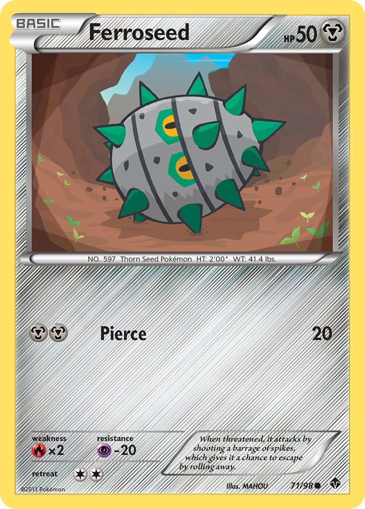 Ferroseed (71/98) - Emerging Powers Pokémon Card