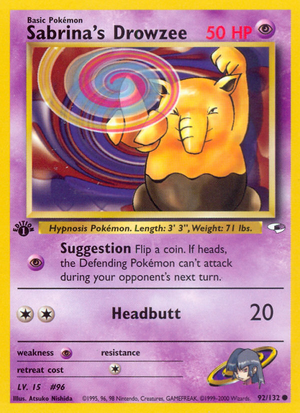 Sabrina's Drowzee (92/132) - Gym Heroes (1st Edition)