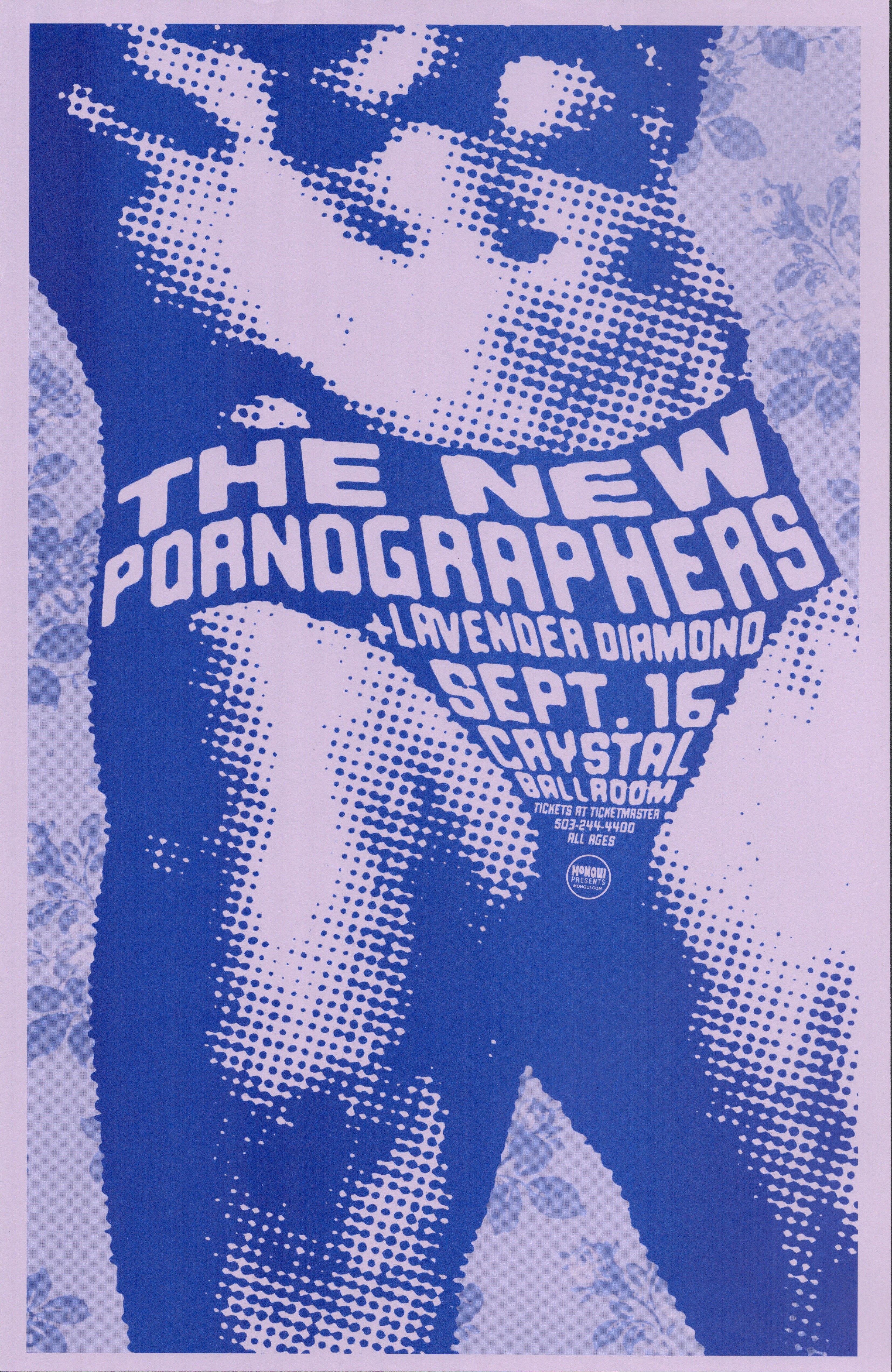 MXP-218.6 New Pornographers 2007 Crystal Ballroom  Sep 16 Concert Poster