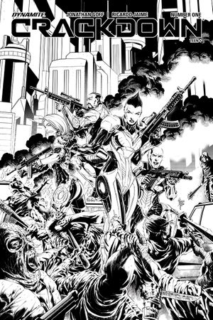 Crackdown #4 (10 Copy Jaime B&w Cover)