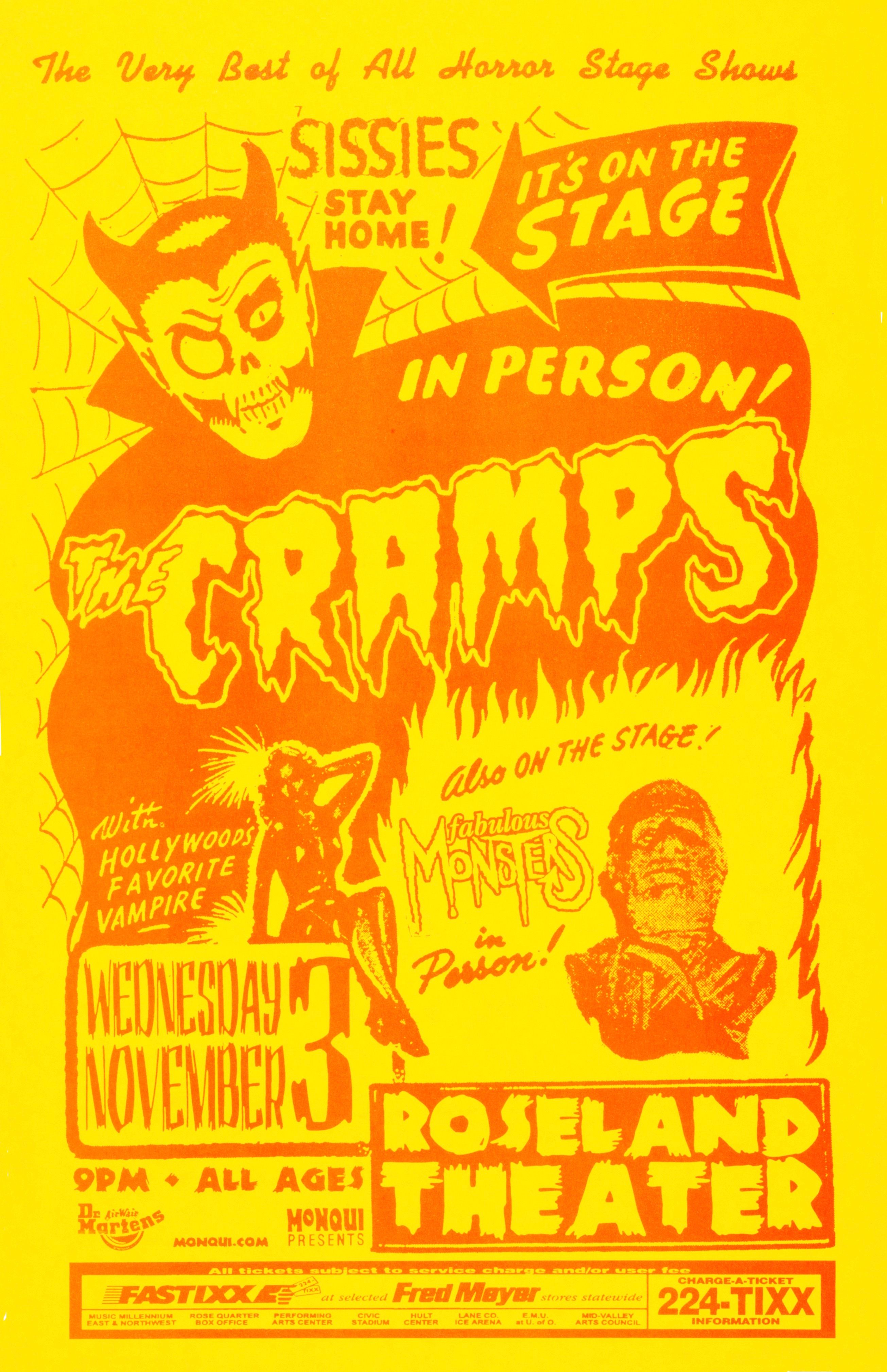 MXP-51.2 The Cramps Roseland Theater 1999 Concert Poster