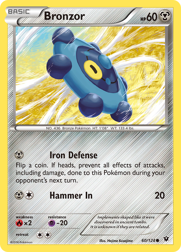 Bronzor (60/124) - Fates Collide Pokémon Card