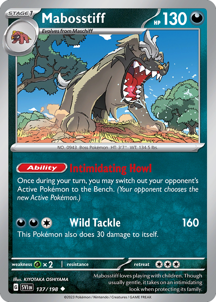 Mabosstiff (137/198) - Scarlet & Violet Pokémon Card