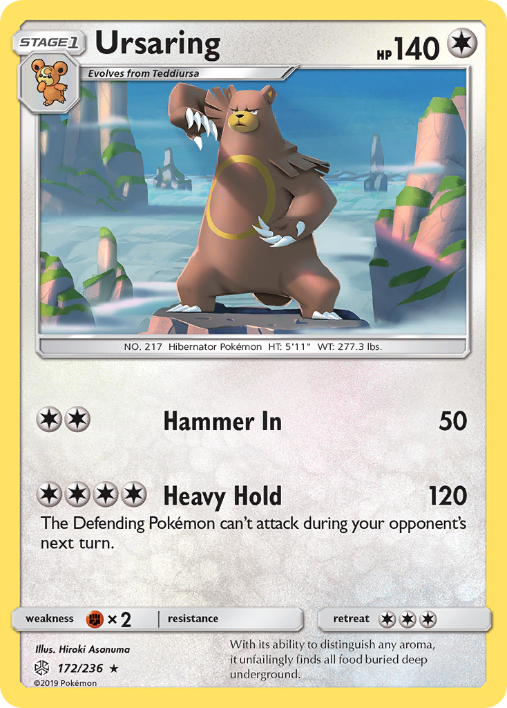 Ursaring (172/236) - Cosmic Eclipse Pokémon Card