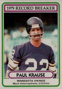 : 1975 Topps # 496 Paul Krause Minnesota Vikings