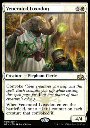 Venerated Loxodon (Guilds of Ravnica) Trading Card