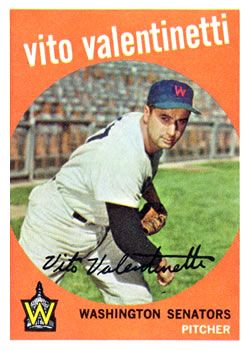 Vito Valentinetti 1959 Topps #44 Sports Card