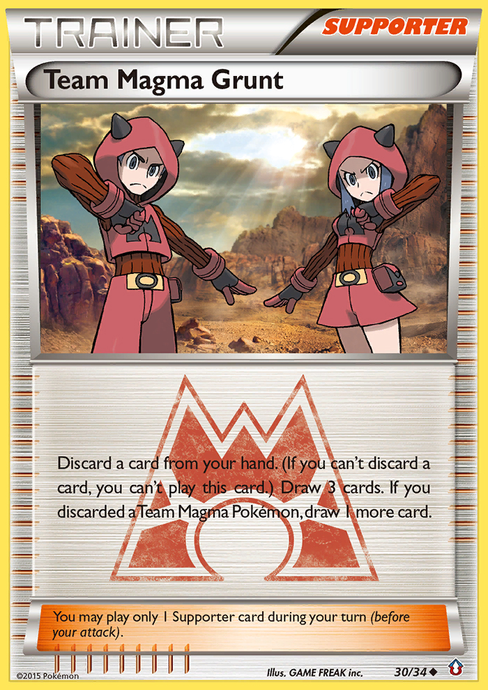 Team Magma Grunt (Trainer: Supporter) (30/34) - Double Crisis Pokémon Card