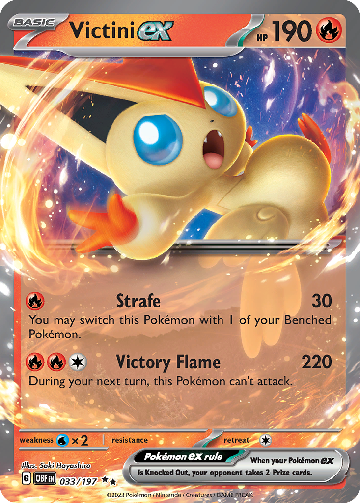 Victini ex (33/197) - Obsidian Flames Pokémon Card