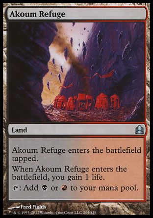 Akoum Refuge (MTG Commander) Trading Card