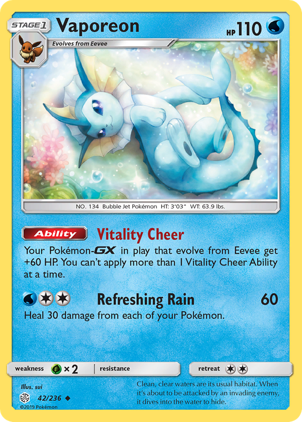 Vaporeon (42/236) - Cosmic Eclipse