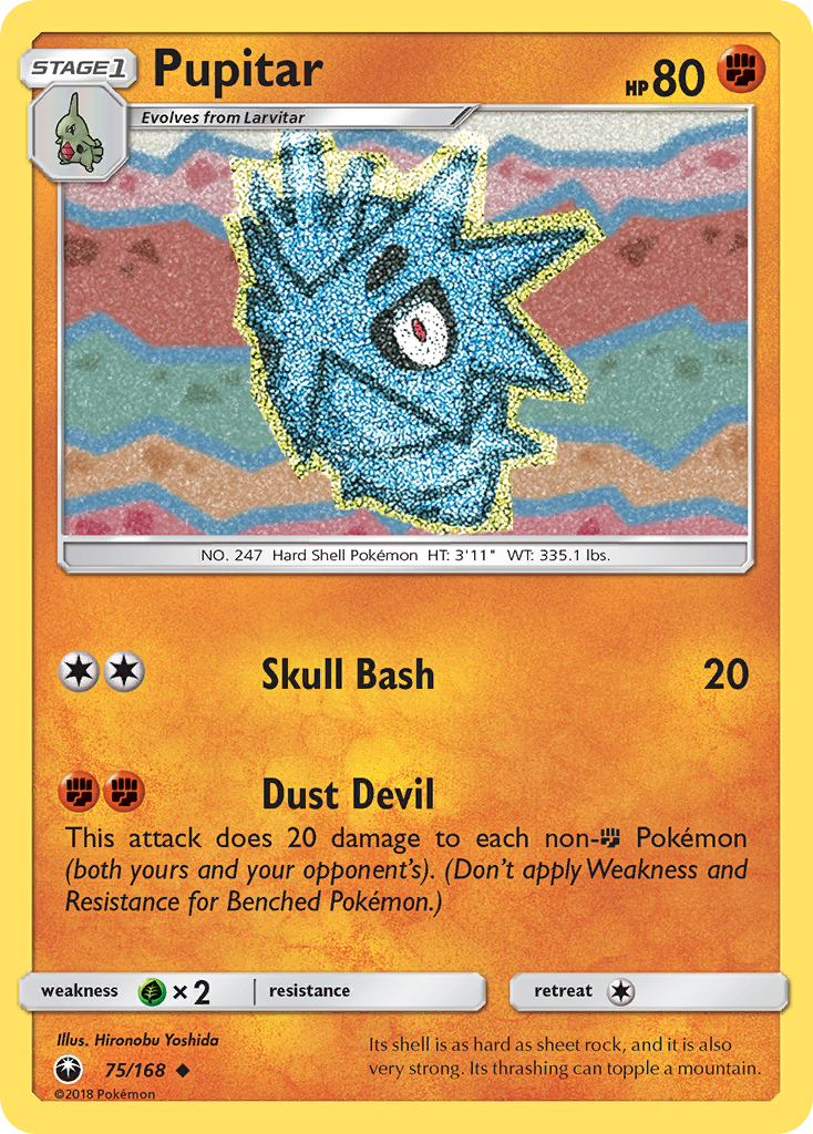 Pupitar (75/168) - Celestial Storm Pokémon Card