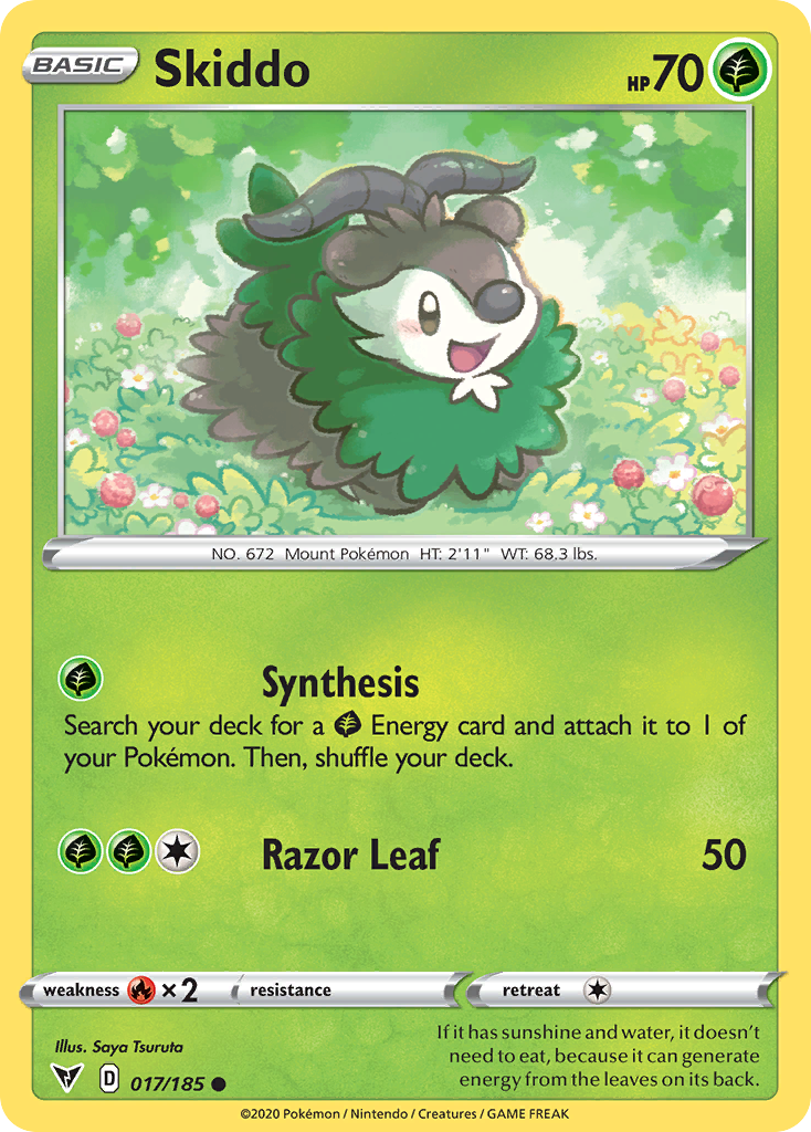 Skiddo (17/185) - Vivid Voltage Pokémon Card